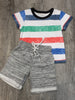 Toddler Striped Tee & Short Set