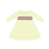 Korango Natural Class Collared Smocked Voile Dress  - Ivory (Size NB-2Y)