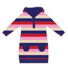 Korango Stars Hooded Knit Dress - Pink/Red/Beige (Size 6M-8Y)