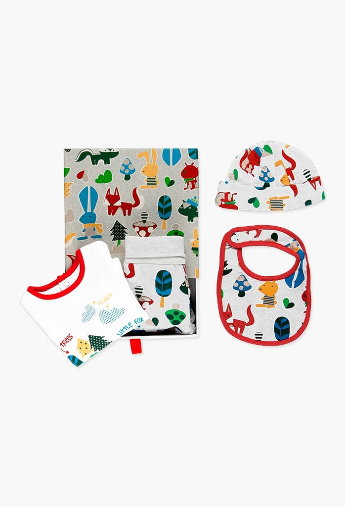 Boboli Pack 4 Pieces with Gift Case for Baby (Size NB-6M)