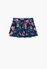 Boboli Floral Skirt- Navy/Red