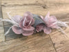 BEGGI Pink Floral Mesh Headband